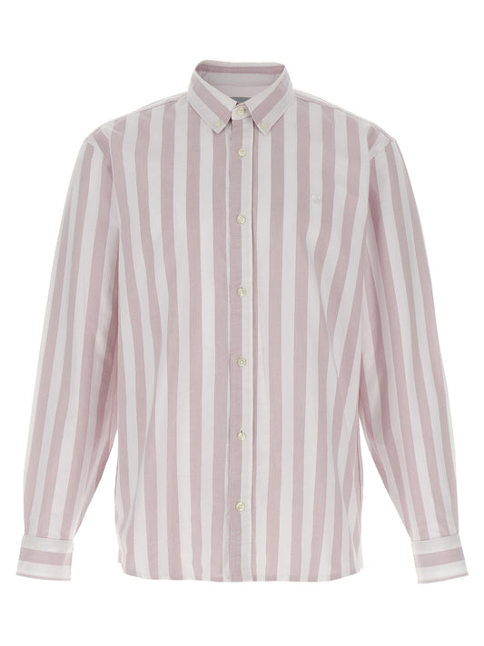Shirt by Carhartt Wip for men in cotton multicolor, print & striped, featuring a nuanced and nuanced for a sophisticated finish.