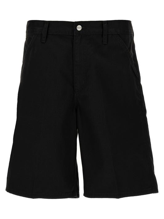 Bermuda Shorts by Carhartt Wip for men in polyester cotton twill black features an tailored silhouette, showcasing a tailored with a short and for a sophisticated look.