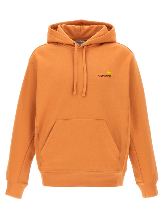 Sweatshirt Hoodie by Carhartt Wip for men in cotton orange showcases a city-ready silhouette, artfully detailed with a signature hooded neckline and for a city-ready finish.
