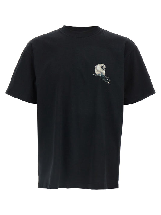 Carhartt Wip Men's Short-Sleeve Crew Neck Organic Cotton T-Shirt - Black Print