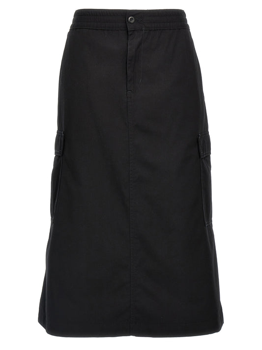 Carhartt Wip Women's Flared Cotton Midi Skirt - Black