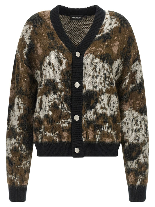 Cardigan by Carhartt Wip for women in acrylic nylon & alpaca wool multicolor, jacquard & striped features an crisp silhouette, showcasing a sophisticated v-neck neckline and detail for a truly crisp finish.