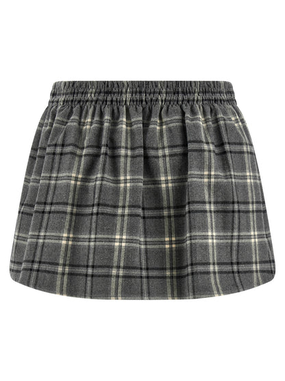 Miu Miu Gray Cotton Long Skirt