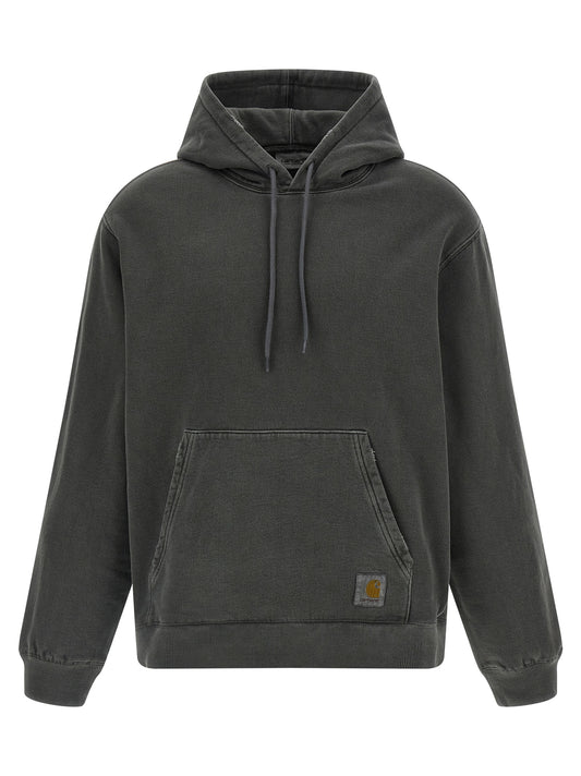 Sweatshirt Hoodie by Carhartt Wip for men in cotton black features an luminous silhouette, showcasing a sophisticated hooded neckline and for a truly luminous look.