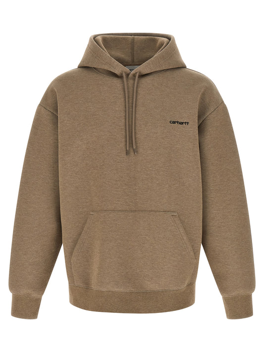 Sweatshirt Hoodie by Carhartt Wip for men in cotton beige features an luminous silhouette, showcasing a sophisticated hooded neckline and for a truly luminous look.