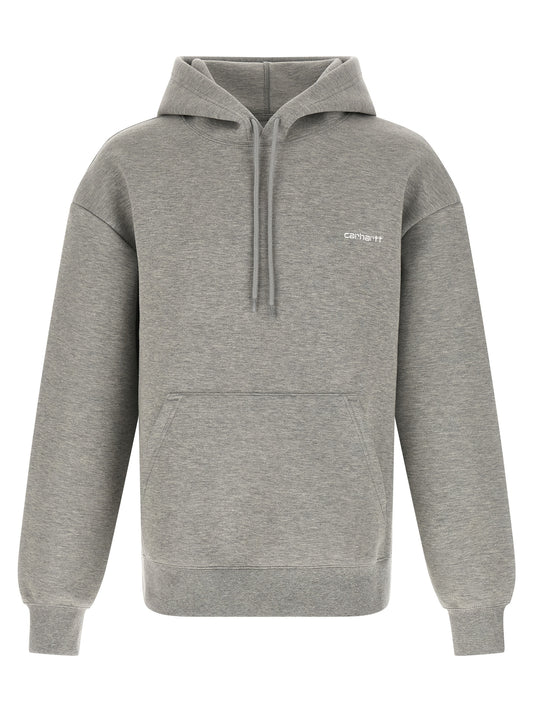 Sweatshirt Hoodie by Carhartt Wip for men in cotton gray features an luminous silhouette, showcasing a sophisticated hooded neckline and for a truly luminous look.