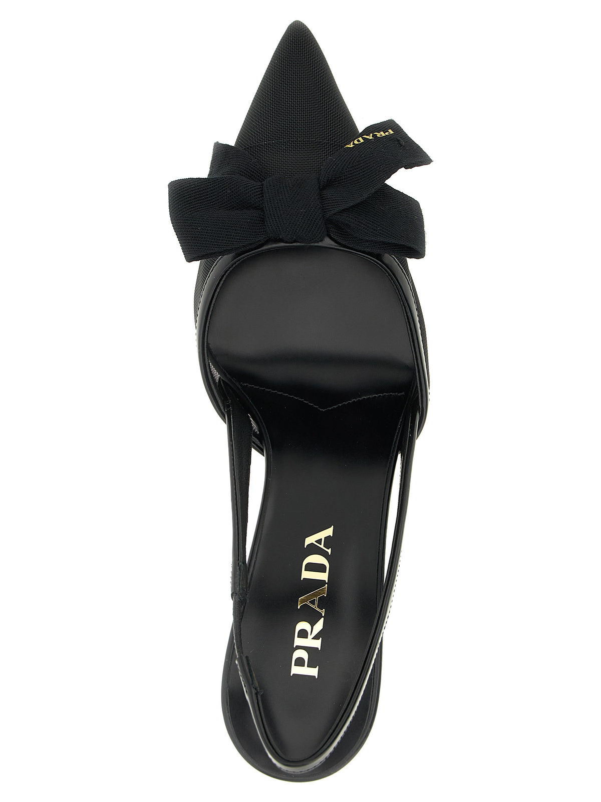 Prada Black Polyamide Mid Heel Pumps