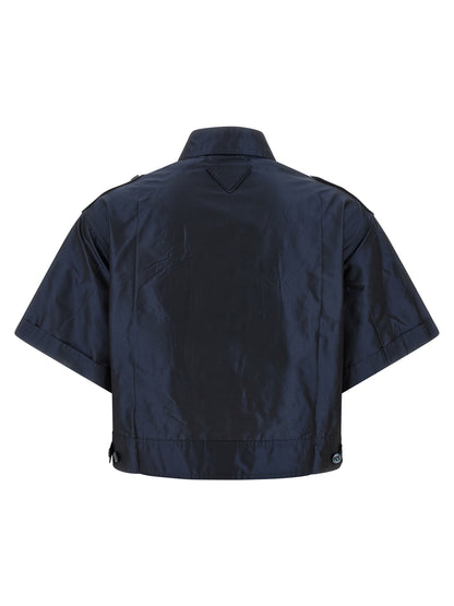 Prada Blue Silk Blouse