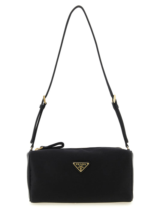 Shoulder Baguette Bag by Prada for women in viscose black features a effortless chic silhouette with a secure zipper, ample , and versatile shoulder-strap, adjustable-strap & handle for a effortless chic finish.