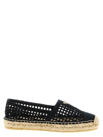 Prada Black Cotton Espadrilles
