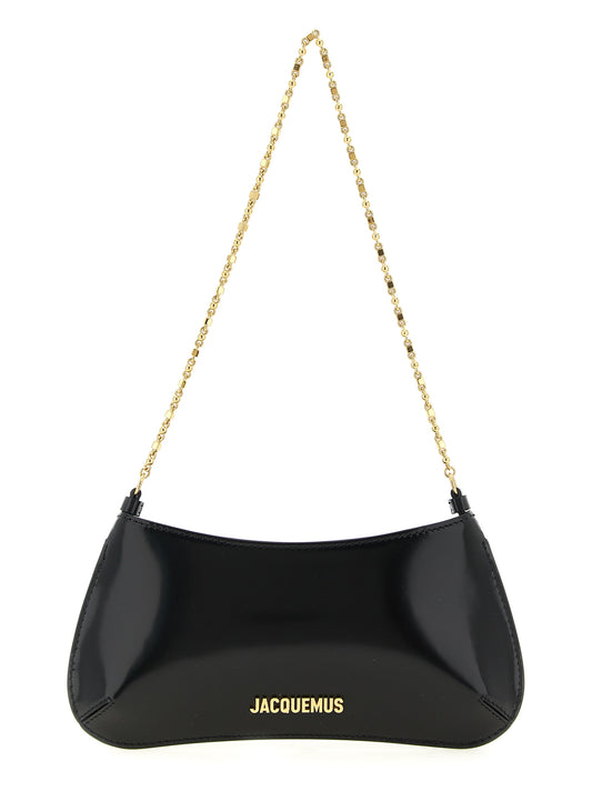 Shoulder Bag by Jacquemus for women in calfskin leather & cotton black & gold features a enviable silhouette, showcasing a secure zipper, ample , and enviable shoulder-strap & handle for a enviable finish.