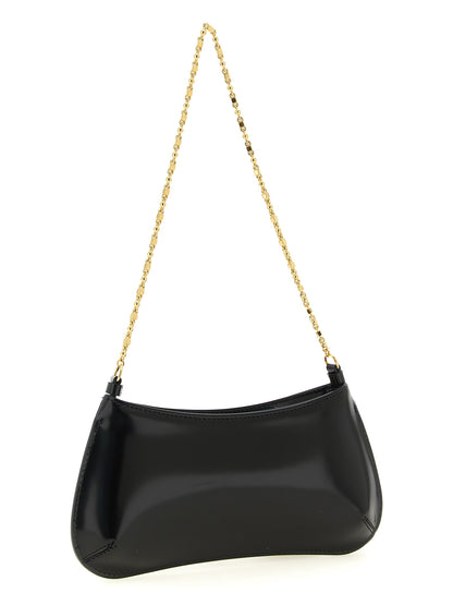 Jacquemus Bisou Le Petit Calfskin Leather & Cotton Shoulder Bag - Black Gold