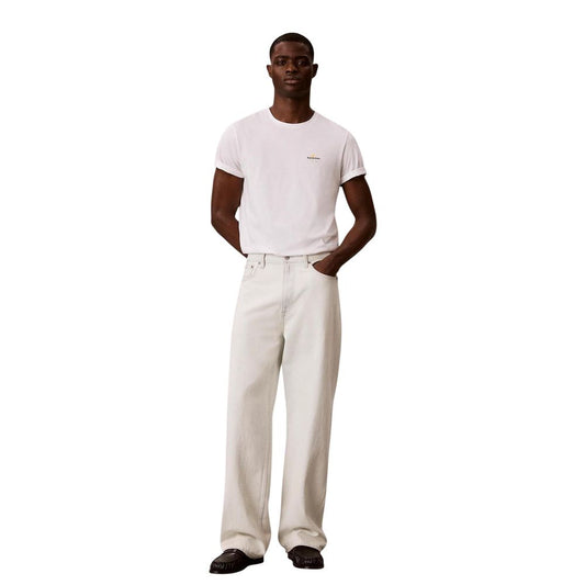 Tank Top by Calvin Klein Underwear for men in cotton rainbow, white & signature showcases a perennial silhouette, artfully detailed with a short-sleeve; sleeveless design and a perennial crew neckline.