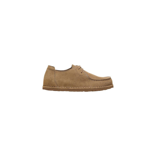 Shoes by Birkenstock for men in suede leather beige features an ergonomic silhouette, perfectly showcasing Men's Suede Leather Shoes with its distinct and elegant .