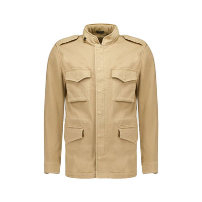 Autore Beige Cotton Full-Length Jacket