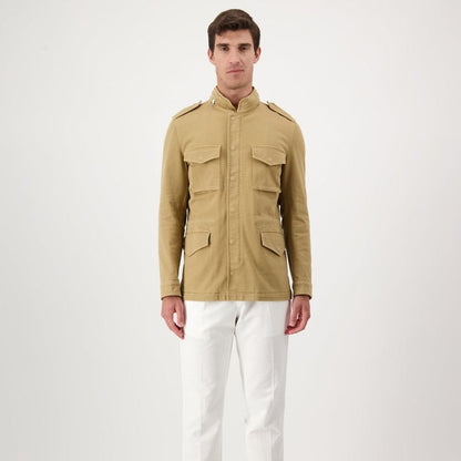 Autore Beige Cotton Full-Length Jacket