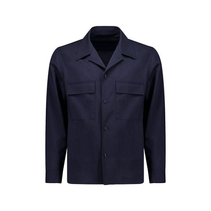 Autore Navy Blue Virgin Wool Jacket