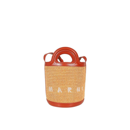 Bucket Handbag by Marni for women in polyamide cotton orange features a effortlessly chic silhouette, showcasing a secure drawstring with ample and versatile shoulder-strap, handle & adjustable-strap for a effortlessly chic finish.