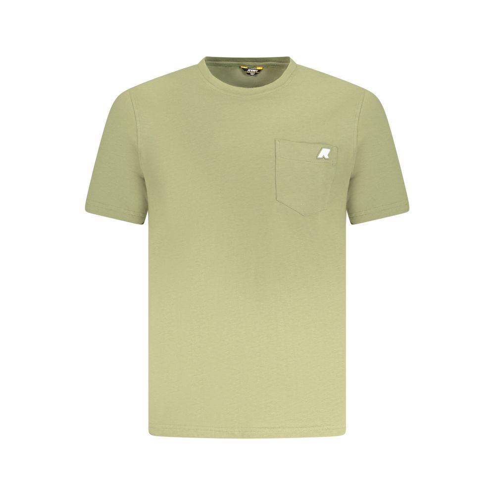 Polo Shirt by K-WAY for men in stretch cotton green presents a sleek silhouette, featuring a refined and short-sleeve for a sleek finish.