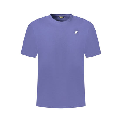 T-Shirt by K-WAY for men in cotton blue showcases a unassuming silhouette, artfully detailed with a refined and unassuming short-sleeve for a sophisticated, contemporary look.