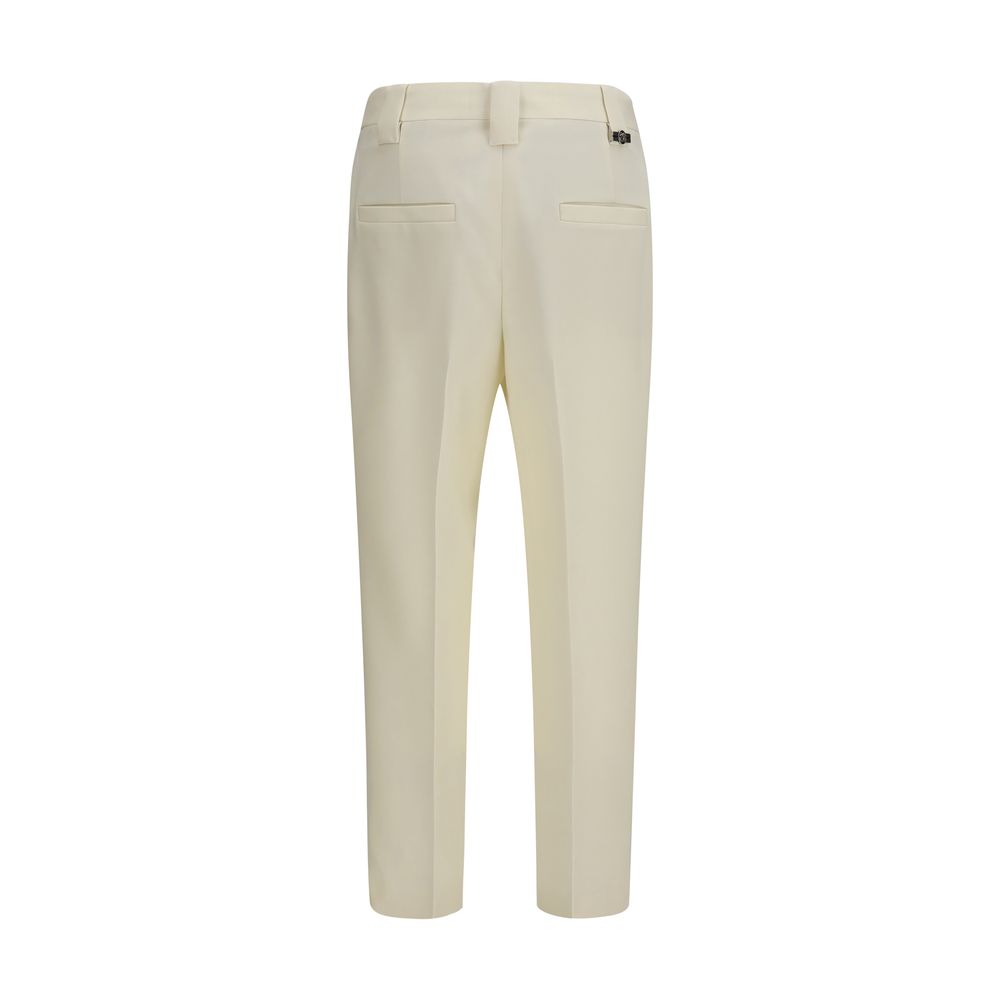 Versace Beige Wool Oves Aries Cropped Pants