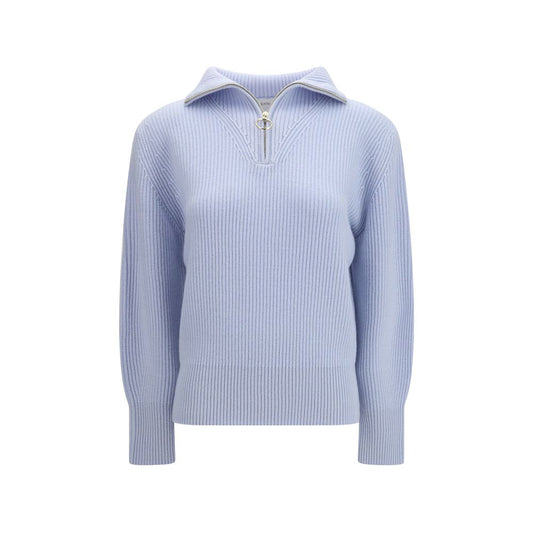 Sweatshirt by Forte_Forte for women in cashmere wool blue features a unrivaled silhouette with a refined high-collar neckline and unrivaled detailing for a sophisticated look.