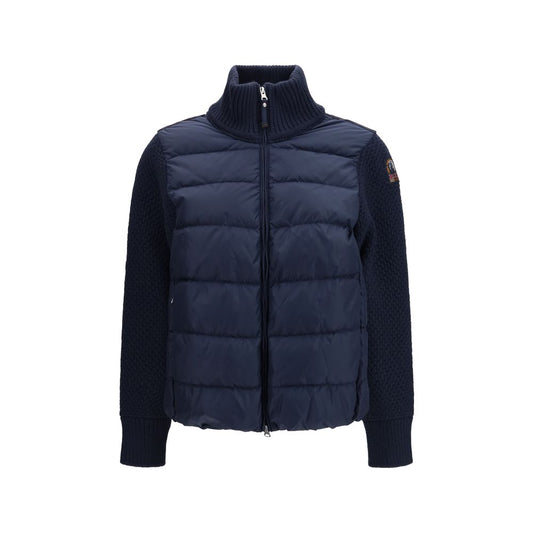Windbreaker Jacket by Parajumpers for women in polyamide nylon goose down & merino wool blue features an enduring silhouette, showcasing technical pockets, insulated & windproof and a sophisticated for a truly enduring aesthetic.
