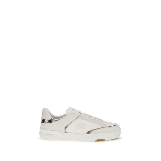 Sneakers by Burberry for men in calf leather polyamide polyurethane & rubber white & signature features a chic design, perfectly showcasing the chic low-top style of this Men's Low Top Calf Leather Polyamide Polyurethane & Rubber Sneakers.