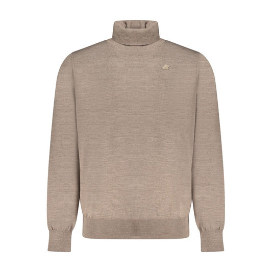 Sweater by K-WAY for men in modal & wool brown & signature showcases a discreet silhouette, finished with a discreet turtle neckline and for a discreet look.