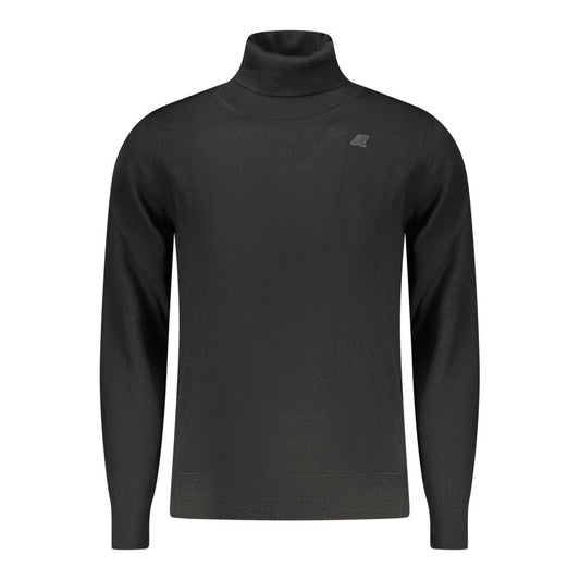 This Sweater by K-WAY for men in modal & wool black presents a understated silhouette, featuring a sophisticated turtle neckline and for a understated finish.