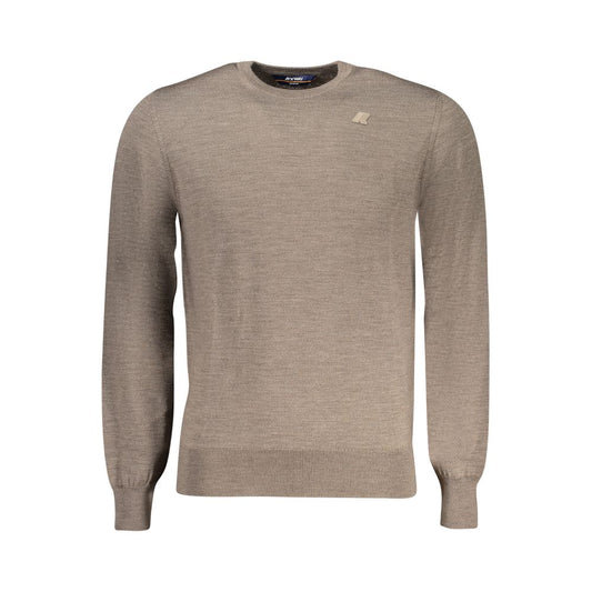 Sweatshirt by K-WAY for men in modal & wool brown showcases a slouchy chic silhouette, artfully detailed with a slouchy chic crew neckline and for a slouchy chic finish.