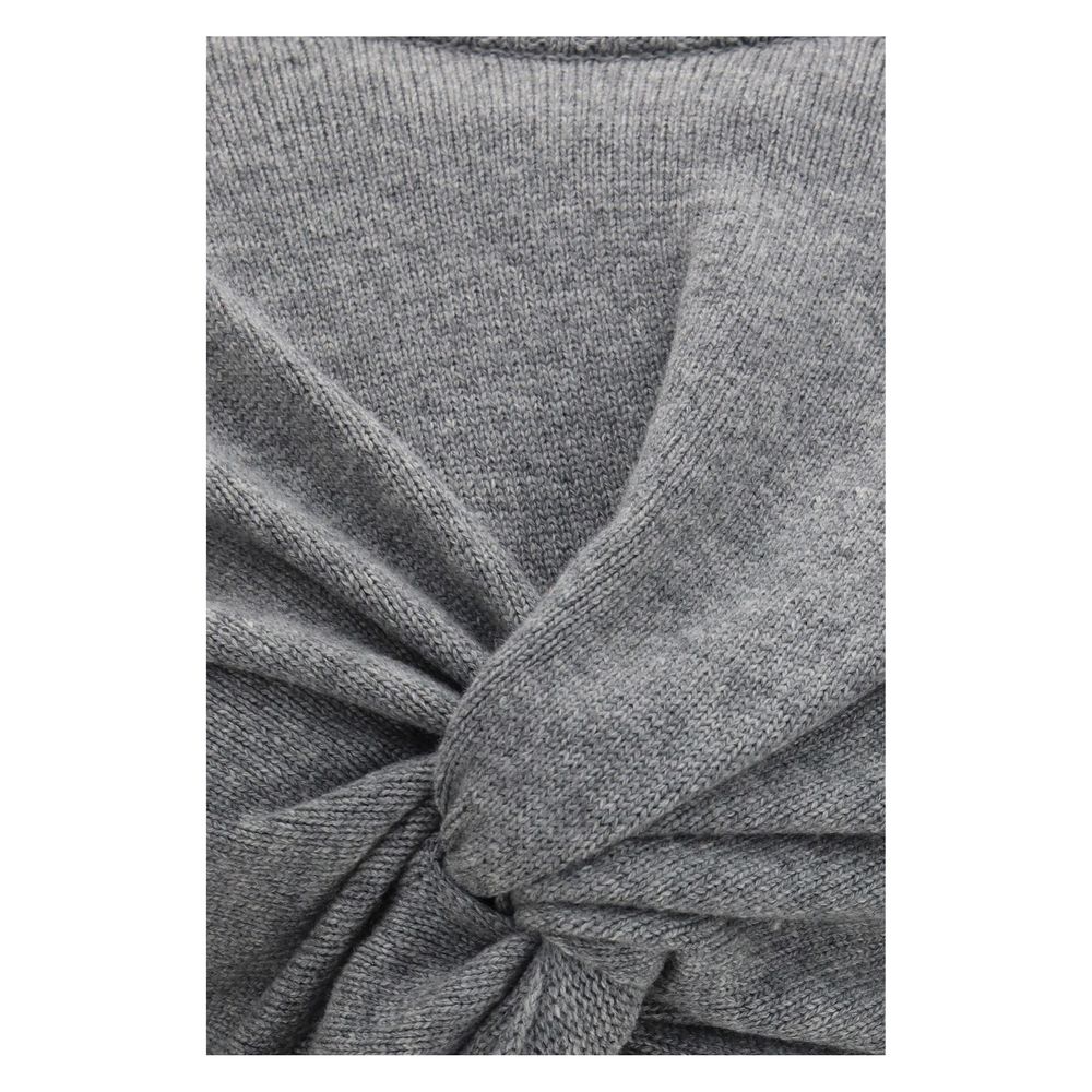 Sweatshirt by Balenciaga for women in wool gray showcases a slouchy chic silhouette, artfully detailed with a slouchy chic and for a slouchy chic finish.