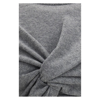 Sweatshirt by Balenciaga for women in wool gray showcases a slouchy chic silhouette, artfully detailed with a slouchy chic and for a slouchy chic finish.