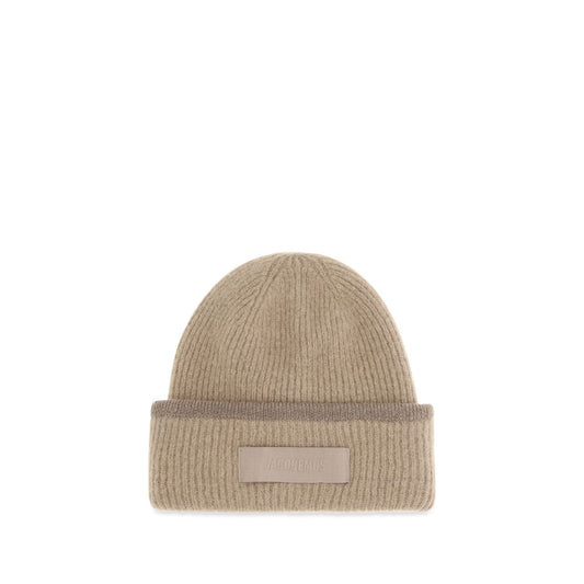 Jacquemus Alpaca Wool & Polyamide Beanie Hat - Beige