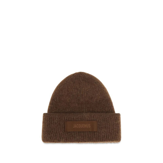 Jacquemus Alpaca Wool & Polyamide Beanie Hat - Brown