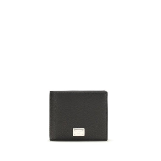 Cardholder Wallet by Dolce & Gabbana for men in bos taurus calf leather black presents a streamlined silhouette, showcasing the sophisticated design of the Bos Taurus Calf Leather Cardholder Wallet collection with functional card-organization compact-design bifold.