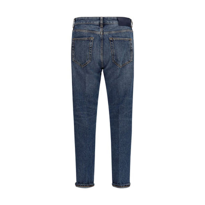 PT Torino Blue Cotton Straight-Leg Jeans