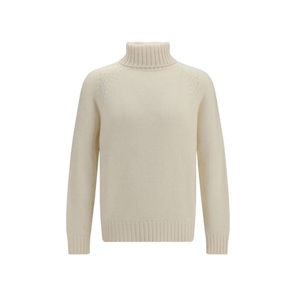 Umit Benan White Cashmere Turtleneck