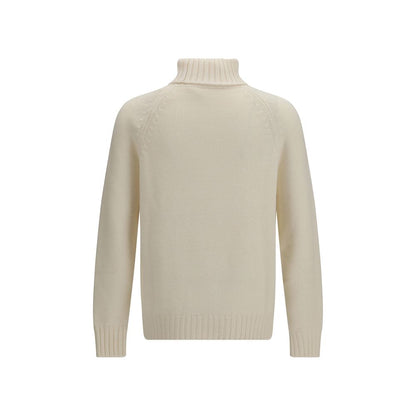 Umit Benan White Cashmere Turtleneck
