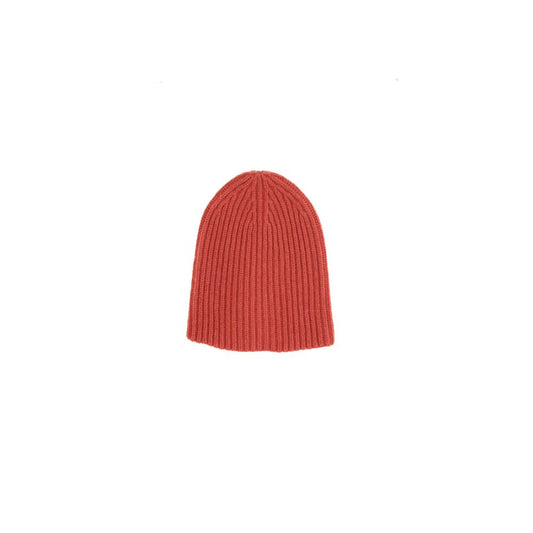 Beanie Hat by Umit Benan for men in cashmere natural & red features a distinguished knit construction, showcasing the sophisticated silhouette and distinguished finish of the Cashmere Beanie Hat.