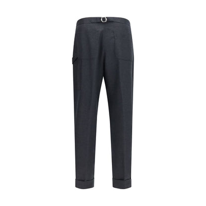Umit Benan Gray Wool Oves Aries Dress Pants