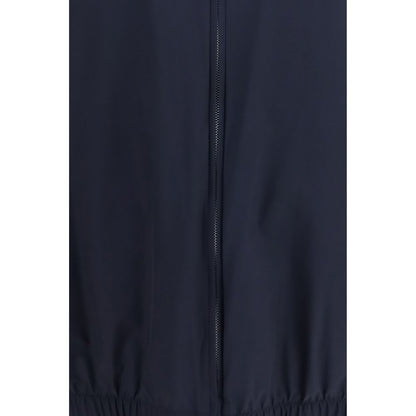 Umit Benan Blue Silk Full-Length Jacket