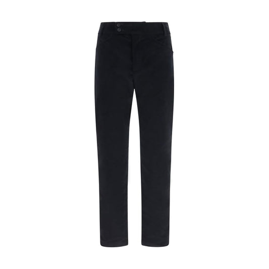 Casual Pants by Dolce & Gabbana for men in cotton polyester silk & velvet black features a refined silhouette with a refined regular-fit, defined by a and a refined long for a refined finish.
