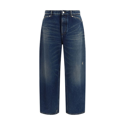 Jeans by Dolce & Gabbana for men in denim cotton blue features an refined tailoring silhouette, showcasing a premium relaxed-fit, regular-fit, wide & oversized with a and long cut for a refined tailoring look.