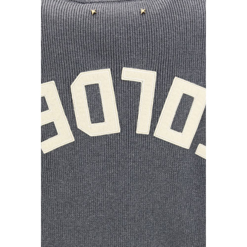 Sweatshirt by Golden Goose for women in cotton metal polyamide & spandex gray, gold, white & signature presents a smart casual silhouette, featuring a smart casual and for a sophisticated look.