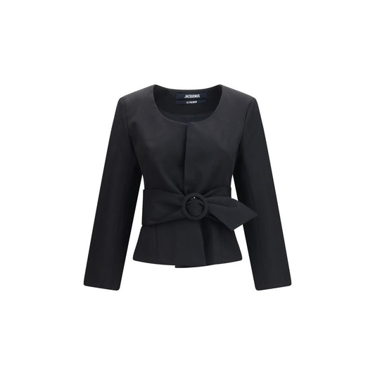 Jacquemus Women's Fleeced Wool Overcoat - Black