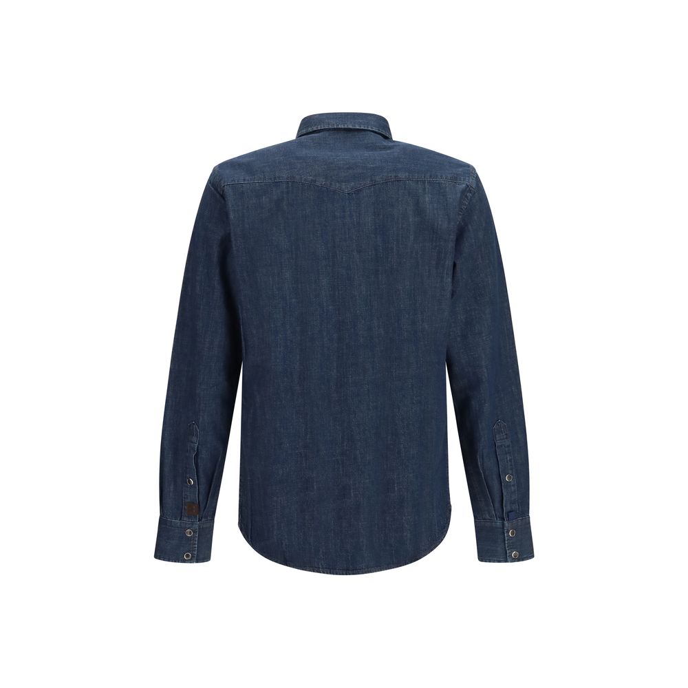 Shirt by Jacob Cohen for men in denim cotton blue & signature showcases a sublime silhouette, artfully detailed with a sublime and for a sophisticated, sublime finish.