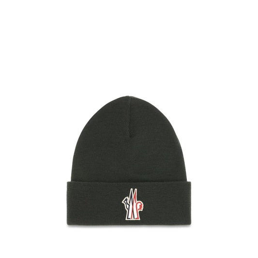 Beanie Hat by Moncler Grenoble for men in virgin wool bicolour & signature features a athleisure-luxe silhouette, artfully capturing the essence of the athleisure-luxe Virgin Wool Beanie Hat design for a sophisticated look.
