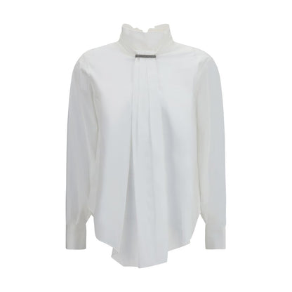 Brunello Cucinelli White Cotton Blouse