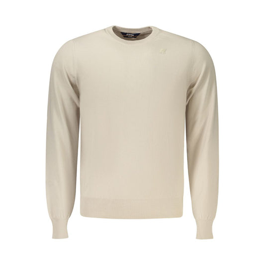 Sweatshirt by K-WAY for men in cotton beige features an magnificent silhouette, showcasing a sophisticated crew neckline and detail for a truly magnificent finish.